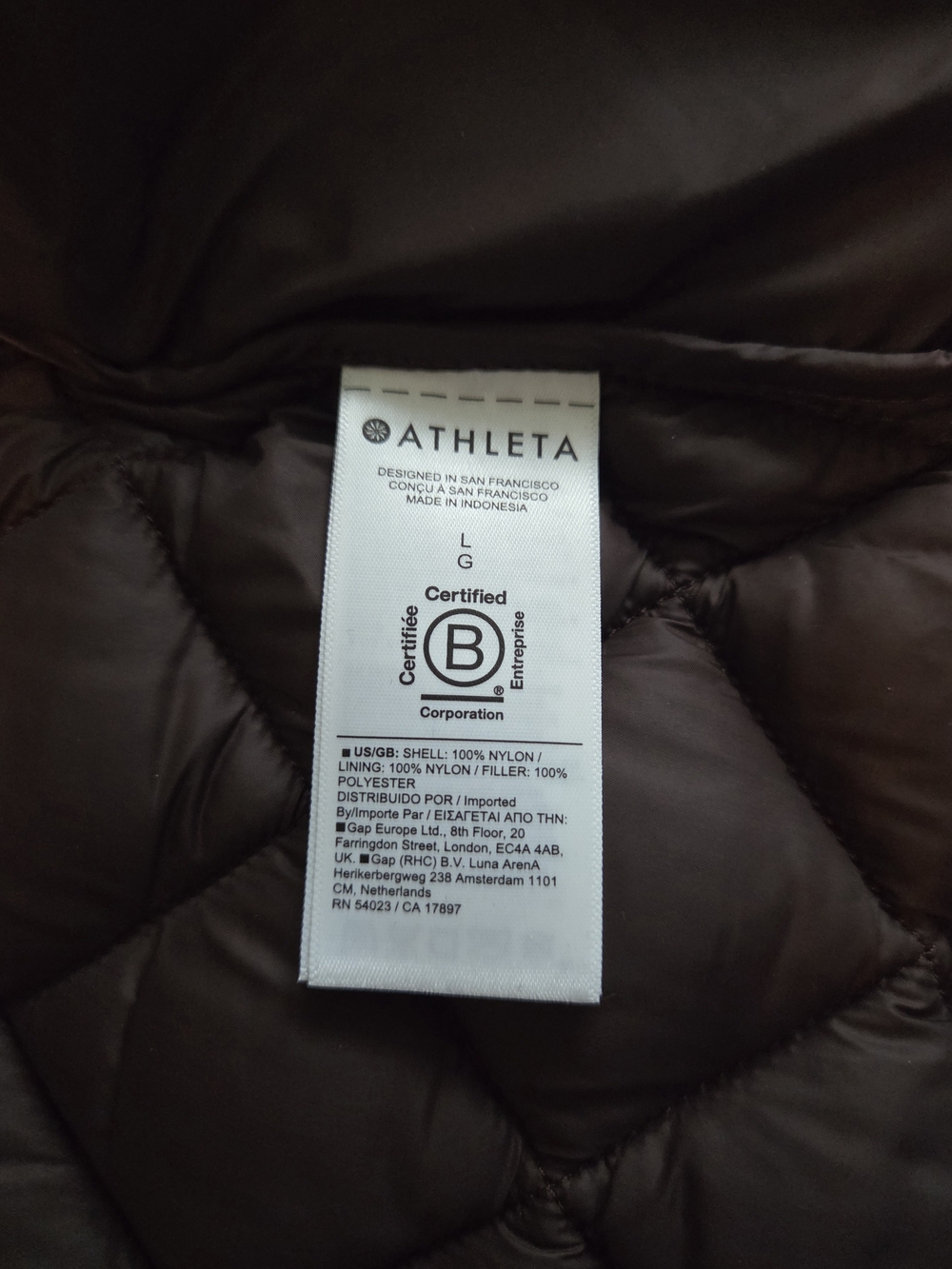 Athleta Quilted Hooded Puffer Jacket - Chocolate Brown - Picture 11 of 11